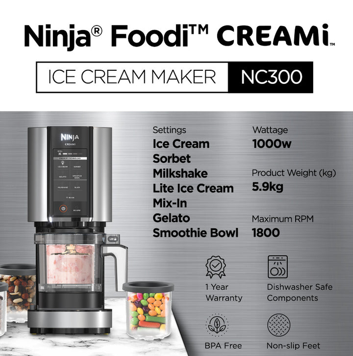 NINJA - Ice Cream Maker - Model# NC301 - KetoNon UAE